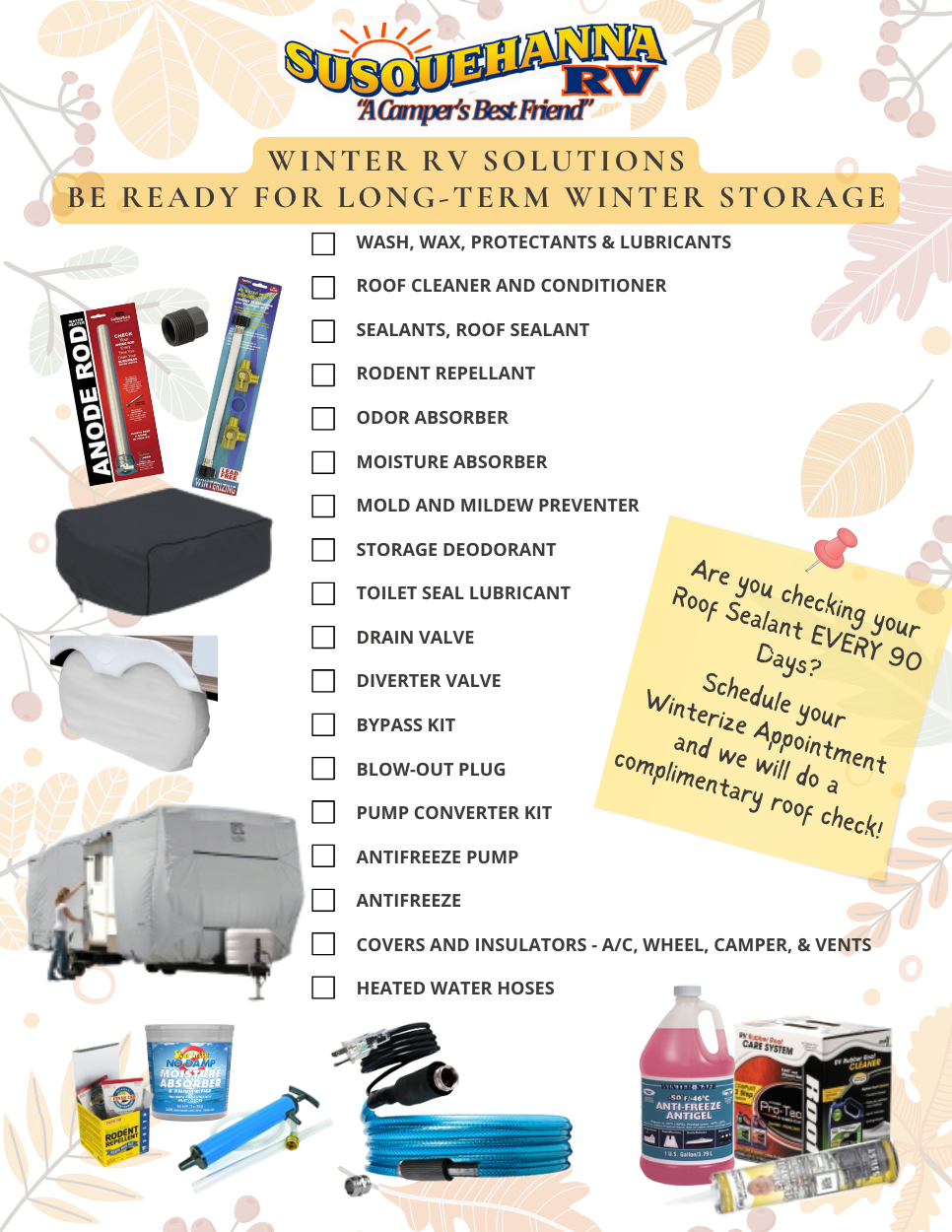 WINTERIZE YOUR RV AND BE READY FOR LONG-TERM WINTER STORAGE